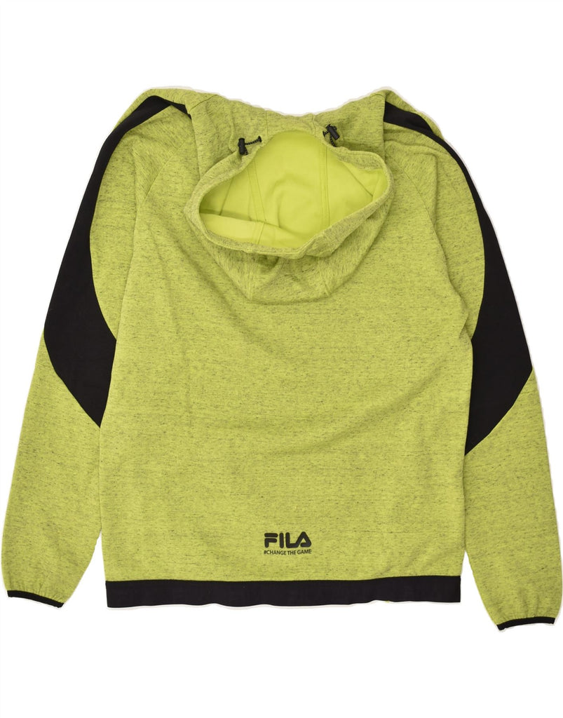 FILA Mens Hoodie Jumper XL Green Flecked Cotton | Vintage Fila | Thrift | Second-Hand Fila | Used Clothing | Messina Hembry 