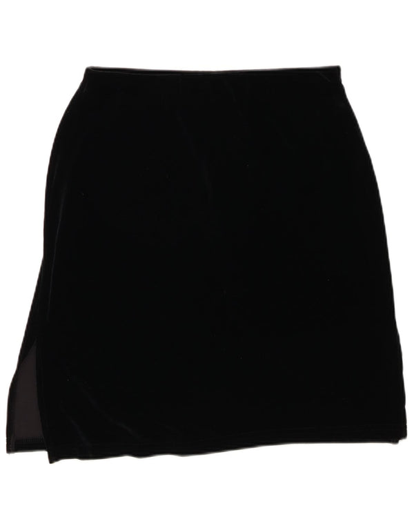 City Clothing Co. Womens Star Velvet Mini Skirt Large W34  Black Polyester