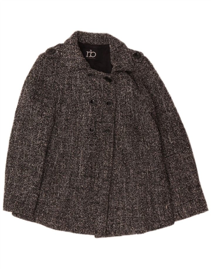 Roccobarocco Womens Pea Coat IT 48 XL Grey Flecked Polyester