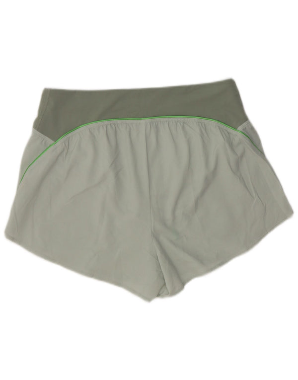 Under Armour Womens Sport Shorts UK 14 Large Grey Colourblock Polyester