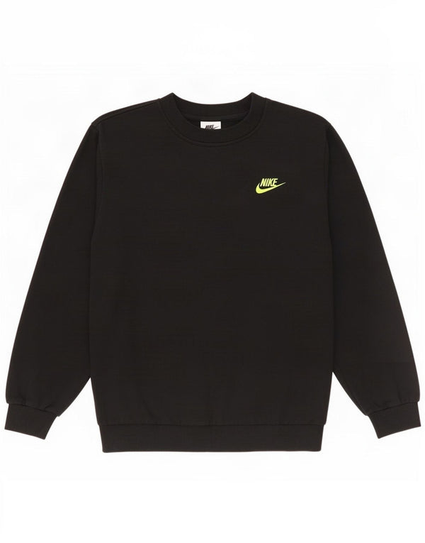 Nike Boys Sweatshirt Jumper 12-13 Years Large Black Cotton