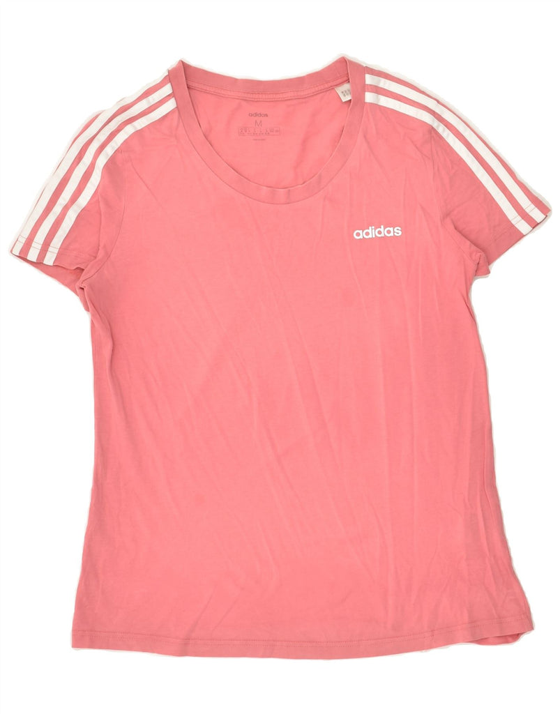 ADIDAS Womens T-Shirt Top UK 12/14 Medium Pink Cotton | Vintage Adidas | Thrift | Second-Hand Adidas | Used Clothing | Messina Hembry 