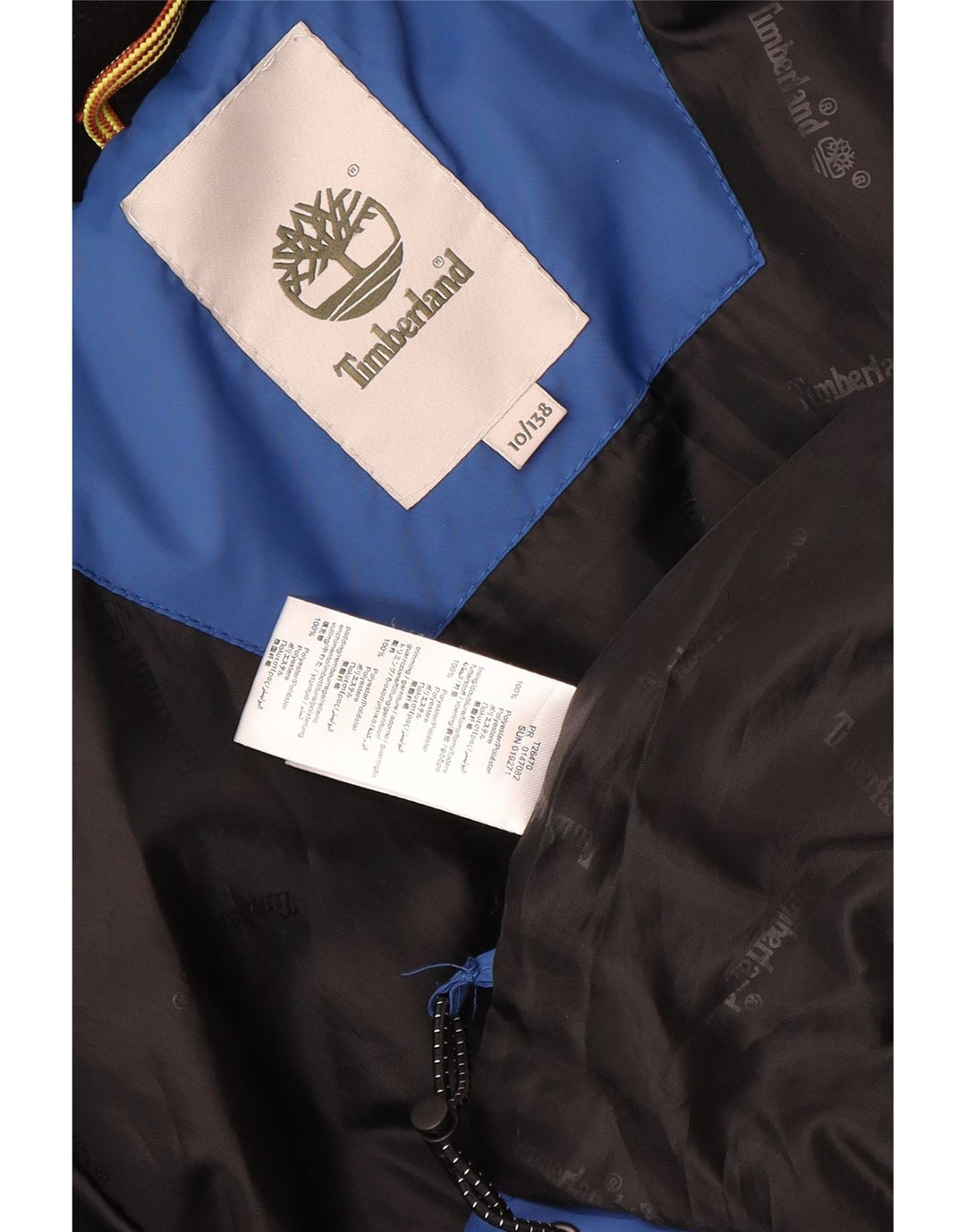 Timberland Boys Hooded Padded Jacket 9-10 Years Blue Polyester