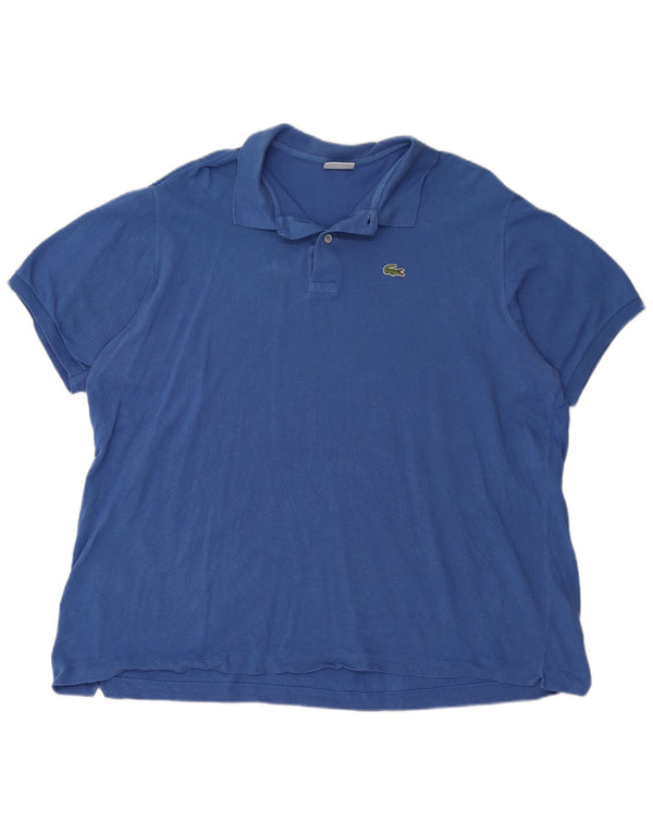 LACOSTE Mens Polo Shirt Size 8 3XL Blue Cotton