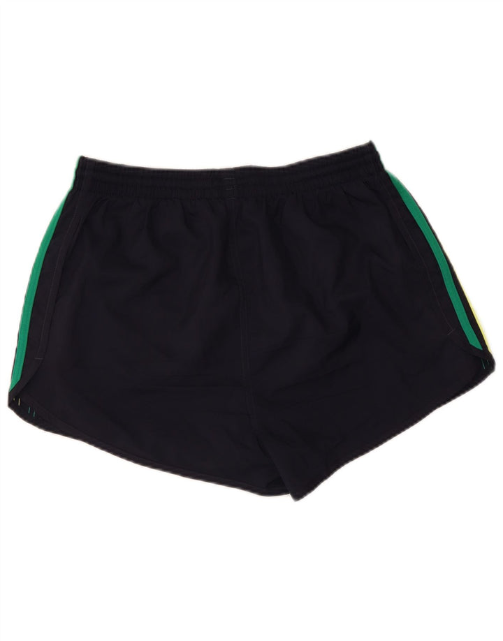 Adidas Womens Sport Shorts UK 12 Medium Navy Blue Colourblock Polyester