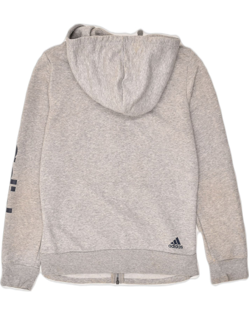 ADIDAS Mens Graphic Zip Hoodie Sweater Small Grey Cotton | Vintage Adidas | Thrift | Second-Hand Adidas | Used Clothing | Messina Hembry 