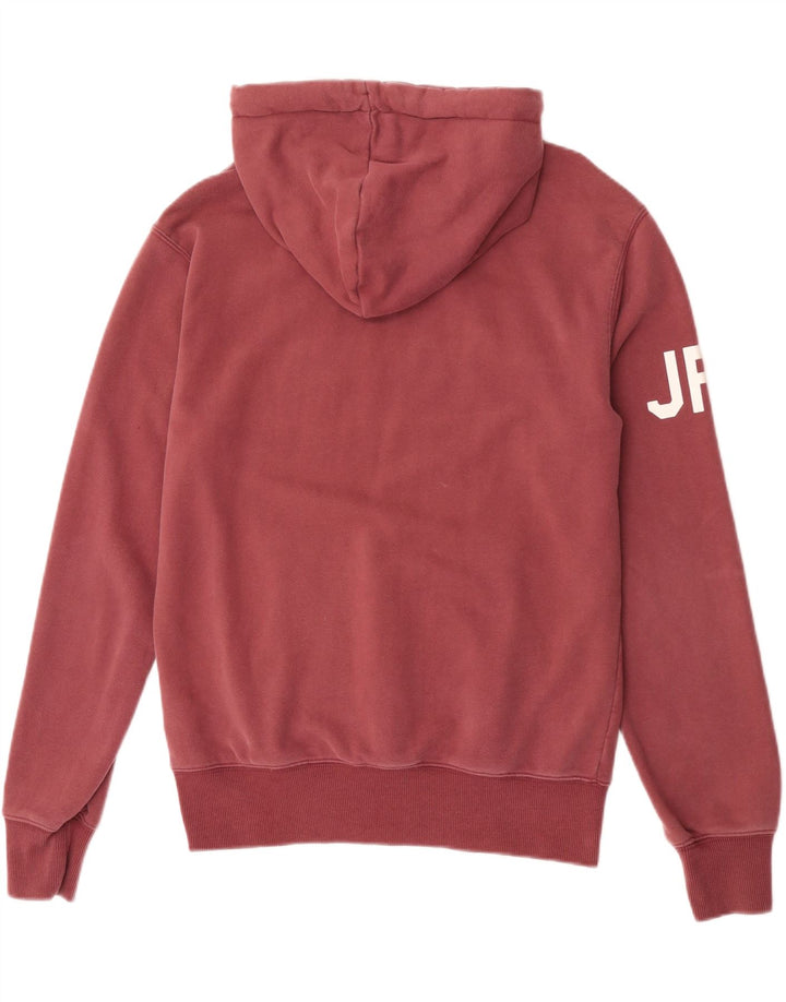 Superdry Mens Graphic Hoodie Jumper Medium Burgundy Cotton