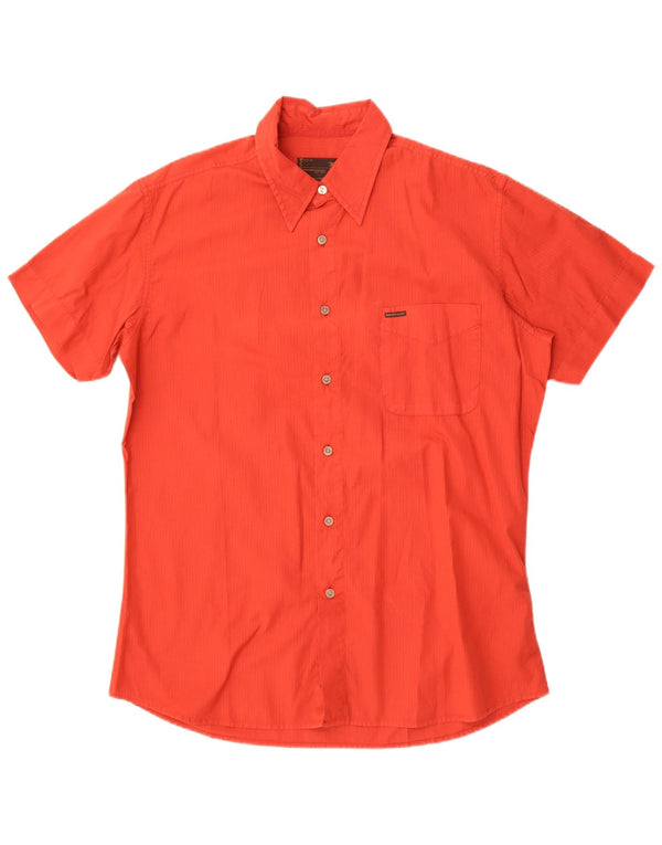 Marlboro Classics Mens Short Sleeve Shirt Large Red Cotton