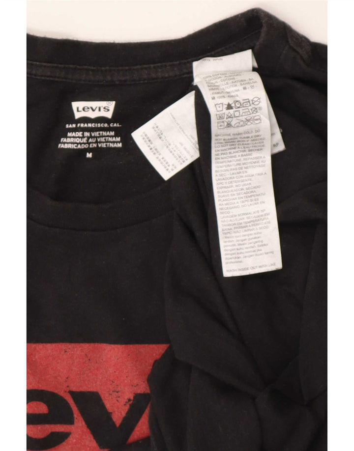 Levi's Mens Graphic T-Shirt Top Medium Black Cotton