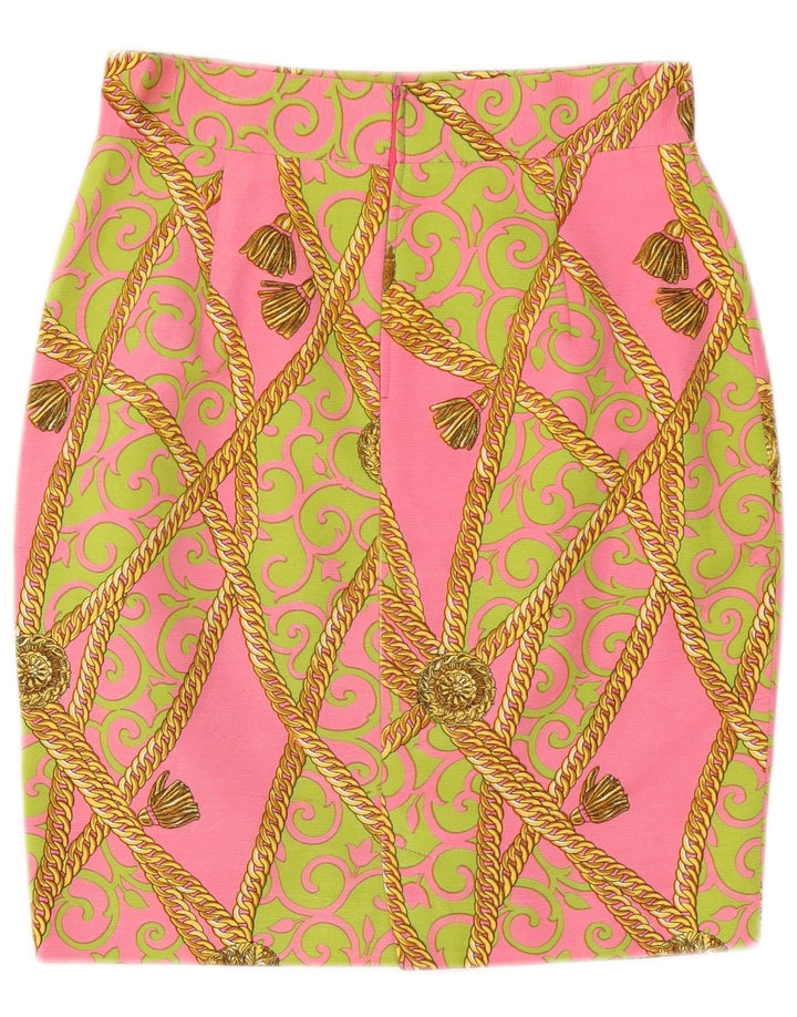 Vintage Womens Graphic 2 Piece Skirt Set IT 44 Medium W28 Pink Paisley