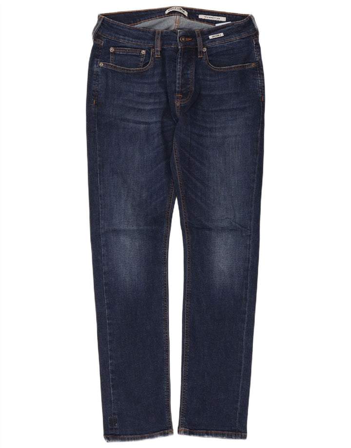 Uniform Mens Slim Jeans W32 L30 Navy Blue Cotton