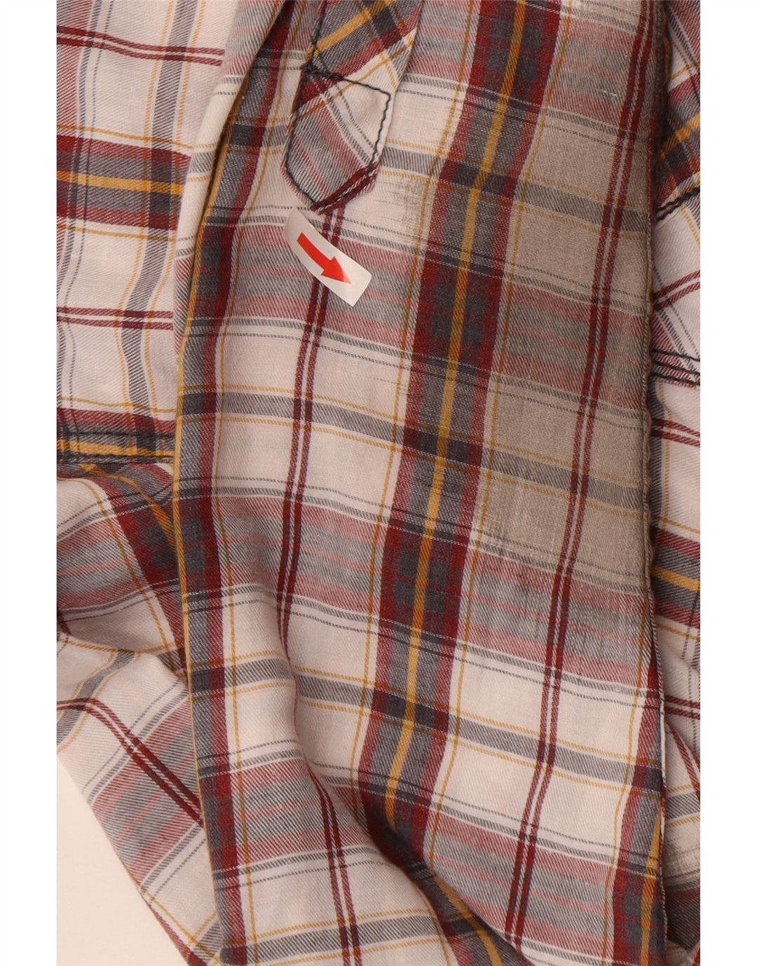 BKE Mens Checked  Flannel Shirt XL Burgundy Check Cotton