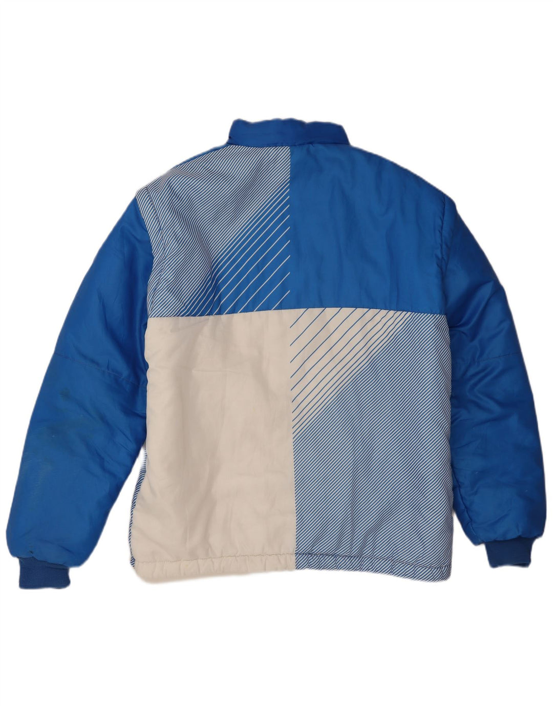 Vintage Mens Padded Jacket UK 42 XL Blue Colourblock