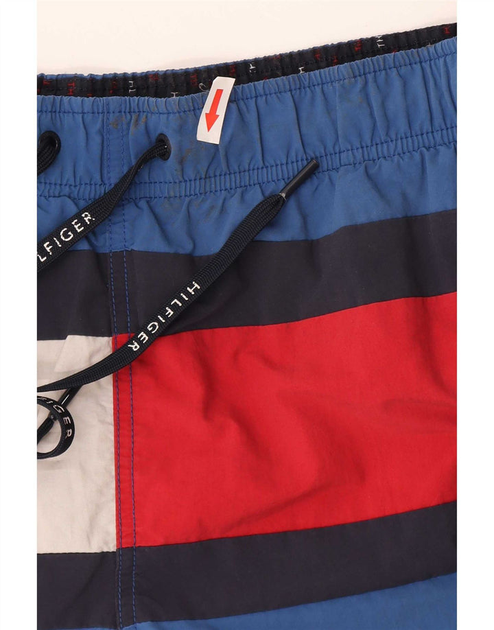 Tommy Hilfiger Mens Swimming Shorts Large Blue Colourblock Polyamide