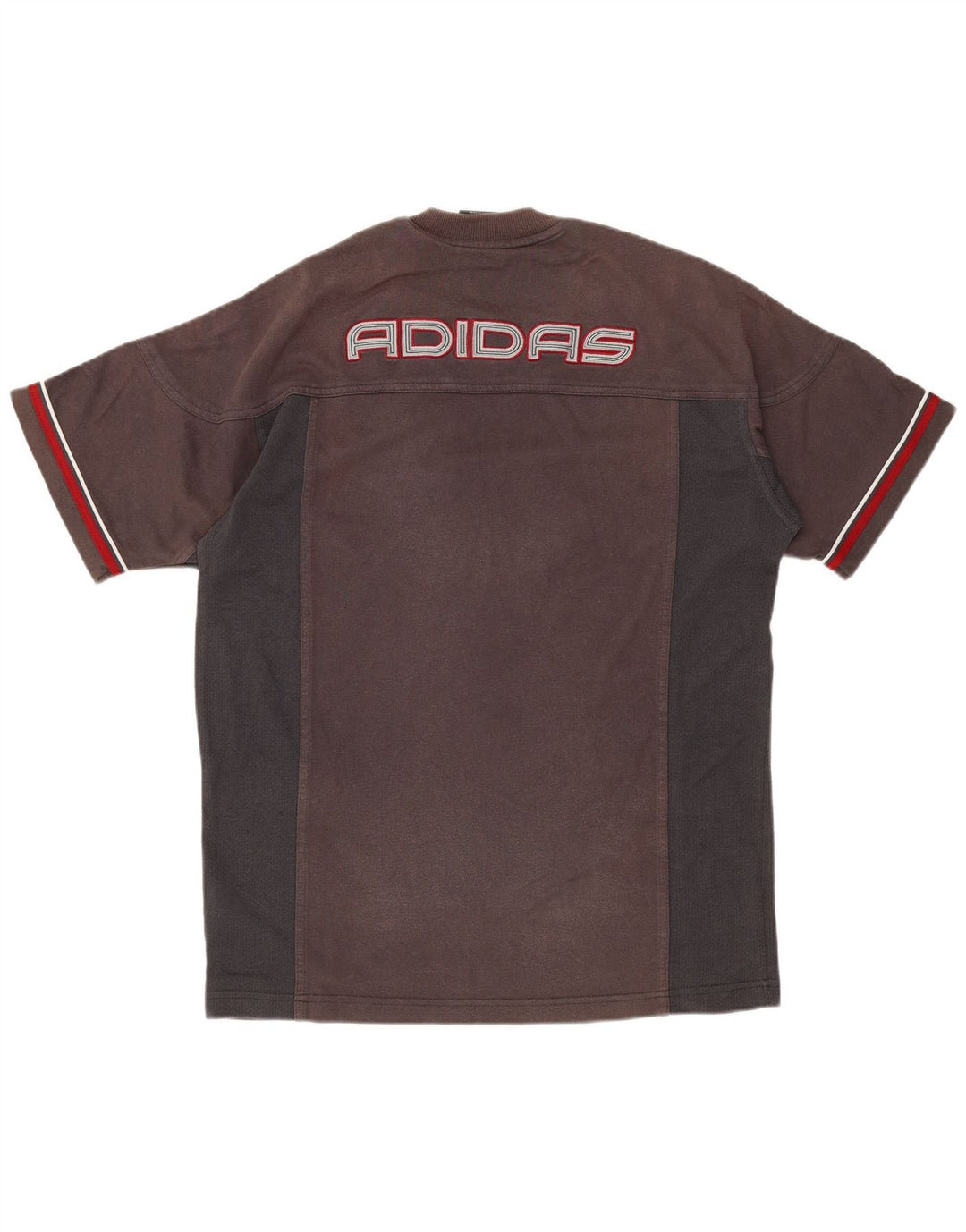 ADIDAS Mens Graphic T-Shirt Top XS Grey Colourblock Cotton