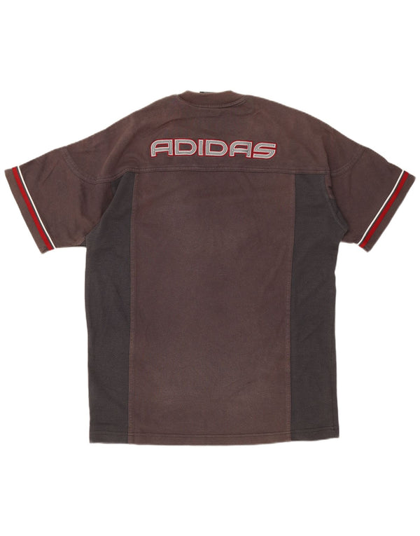 ADIDAS Mens Graphic T-Shirt Top XS Grey Colourblock Cotton