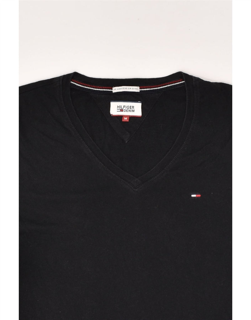 TOMMY HILFIGER Mens T-Shirt Top Medium Black Cotton | Vintage Tommy Hilfiger | Thrift | Second-Hand Tommy Hilfiger | Used Clothing | Messina Hembry 