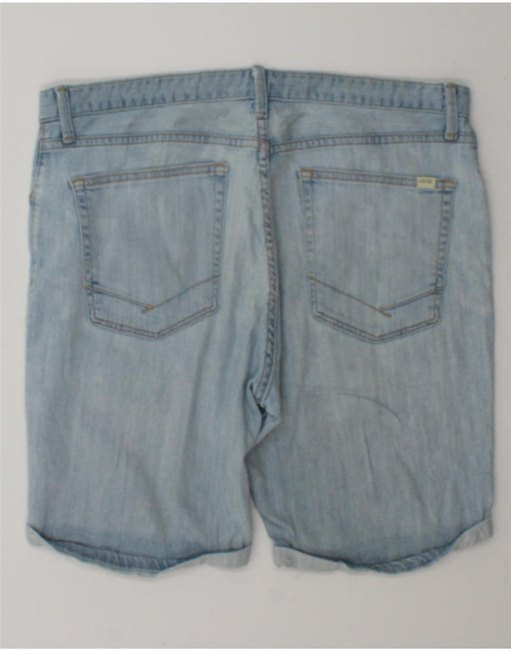 Vans Mens Denim Shorts W34 Large Blue Cotton