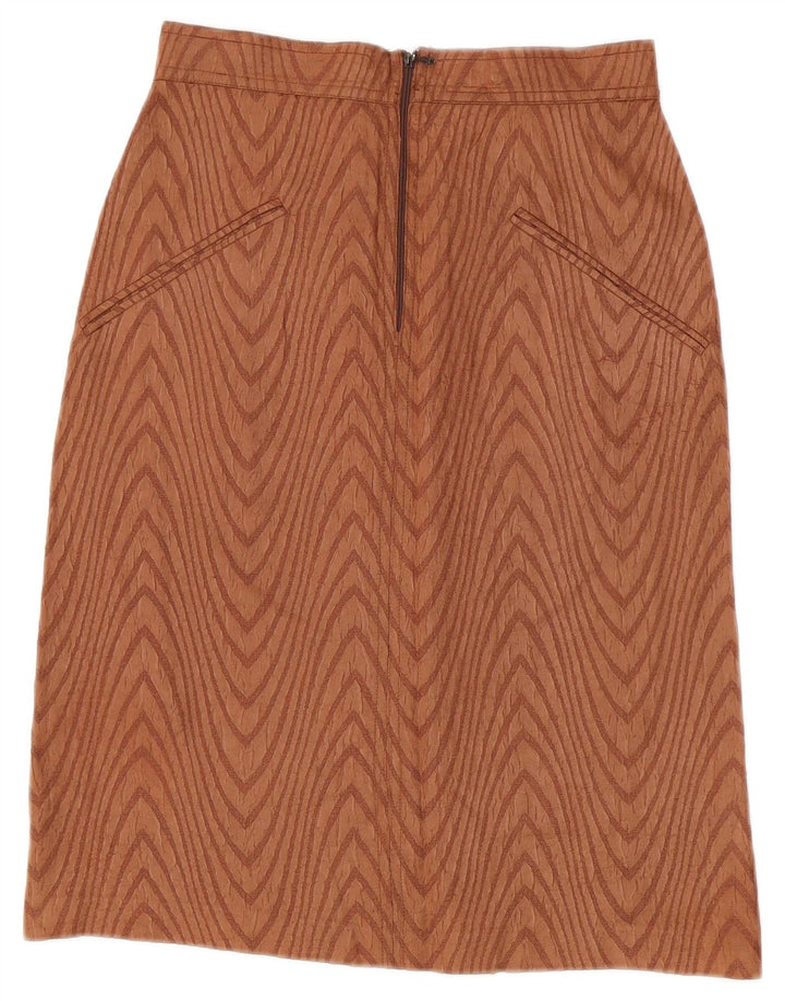 Portobello’s Womens Straight Skirt Small W26  Brown Chevron
