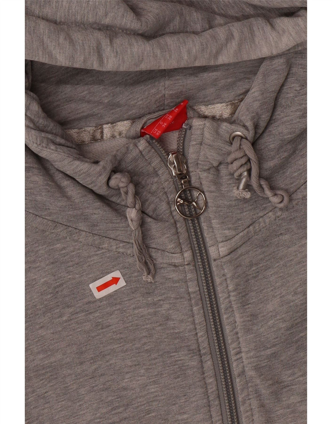 PUMA Womens Zip Hoodie Sweater UK 8 Small Grey