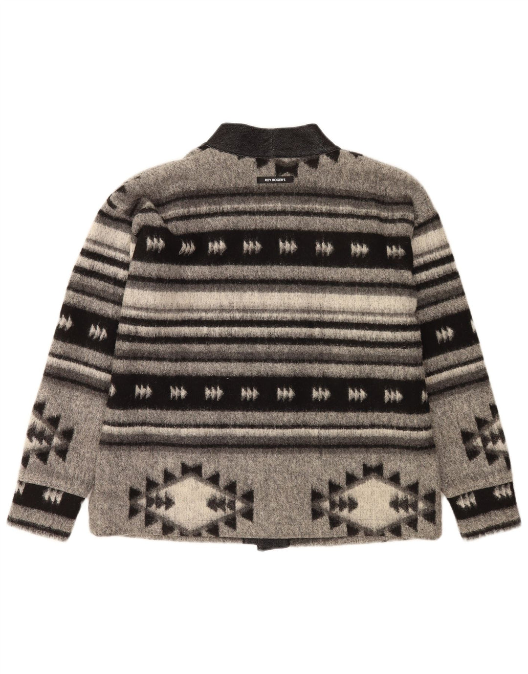 Roy Rogers Womens Oversized Cardigan Sweater IT 42 Medium Grey Geometric
