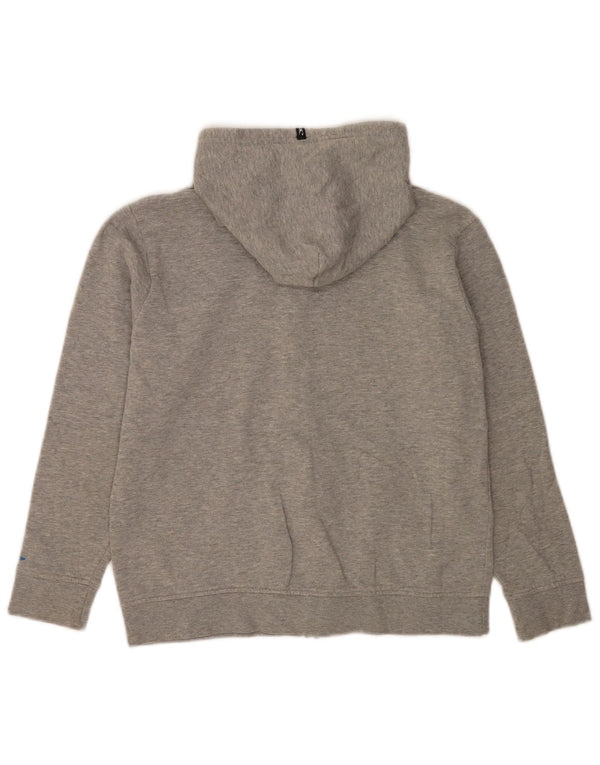 O'Neill Boys Graphic Zip Hoodie Sweater 12-13 Years Large Grey Cotton