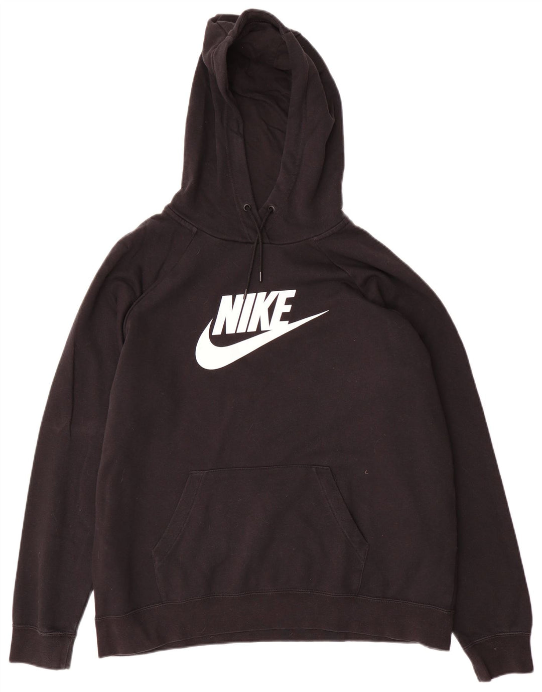 Nike Mens Graphic Hoodie Jumper XL Black Cotton