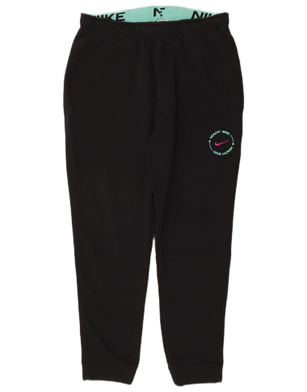 Nike Mens Dri Fit Tracksuit Trousers Joggers XL  Black Cotton