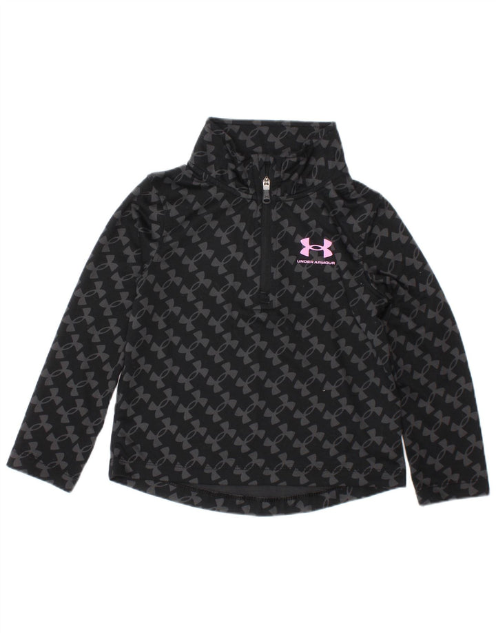 Under Armour Baby Girls Pullover Tracksuit Top 12-18 Months Black