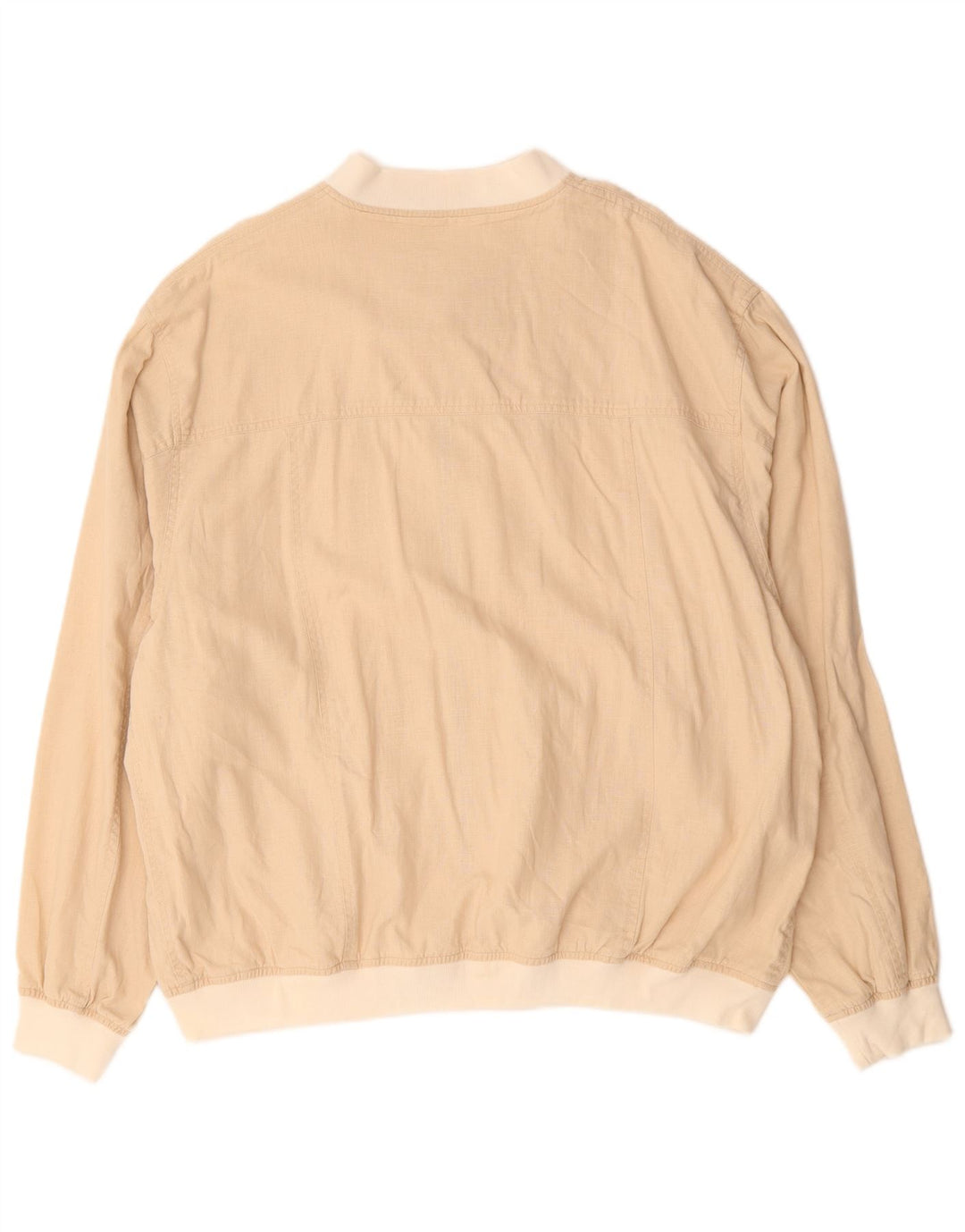 St John's Bay Mens Bomber Jacket UK 42 XL Beige