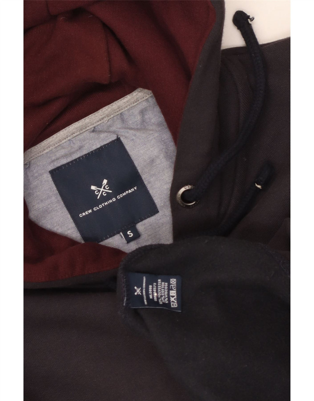 Crew Clothing Mens Zip Hoodie Sweater Small Navy Blue Polyester