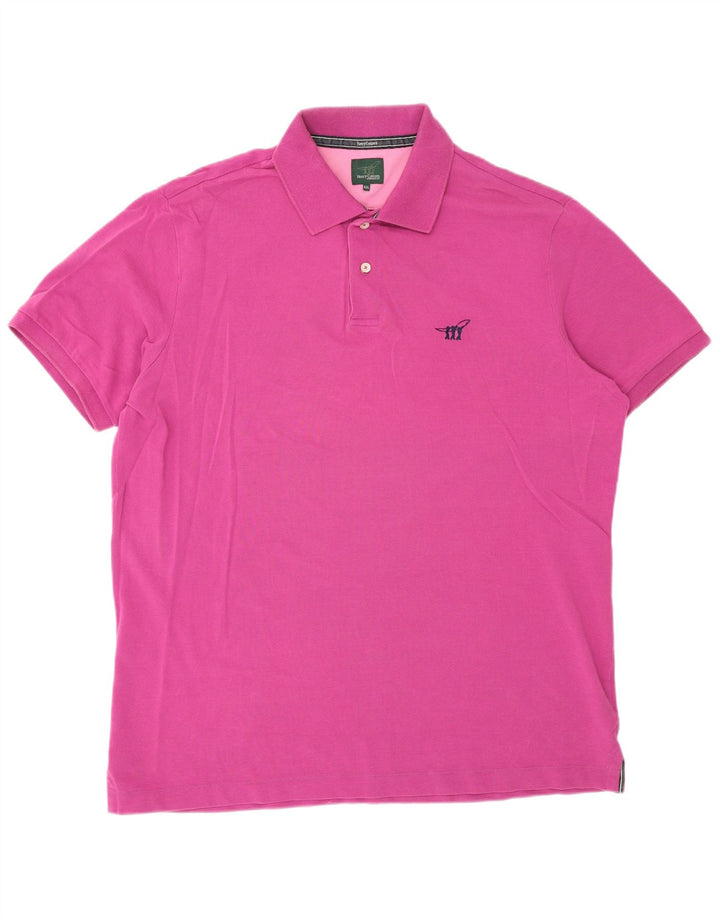 Henry Cottons Mens Polo Shirt 2XL Pink