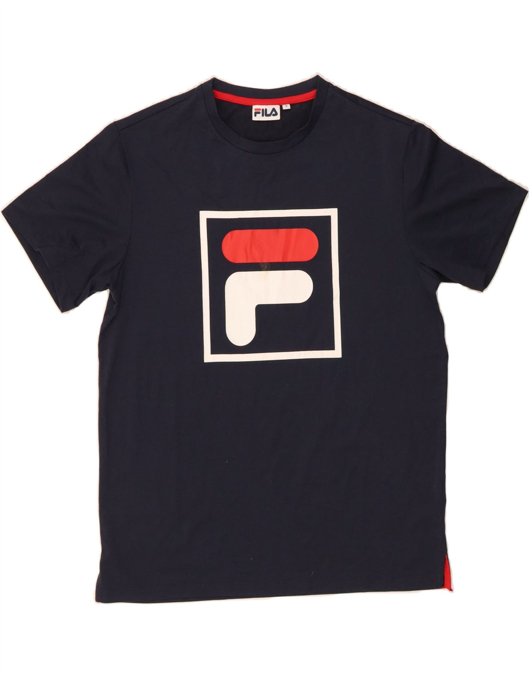 FILA Mens Graphic T-Shirt Top Small Navy Blue Vintage Fila and Second-Hand Fila from Messina Hembry 