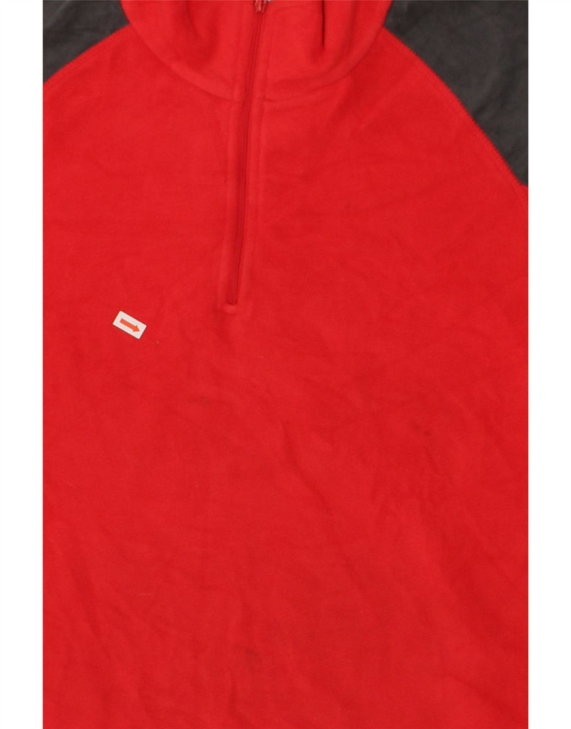 MOUNTAIN WAREHOUSE Mens Zip Neck Fleece Jumper Large Red Colourblock | Vintage Mountain Warehouse | Thrift | Second-Hand Mountain Warehouse | Used Clothing | Messina Hembry 