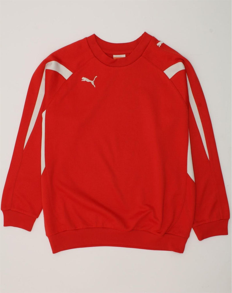 PUMA Boys Sweatshirt Jumper 11-12 Years Large Red Polyester | Vintage Puma | Thrift | Second-Hand Puma | Used Clothing | Messina Hembry 