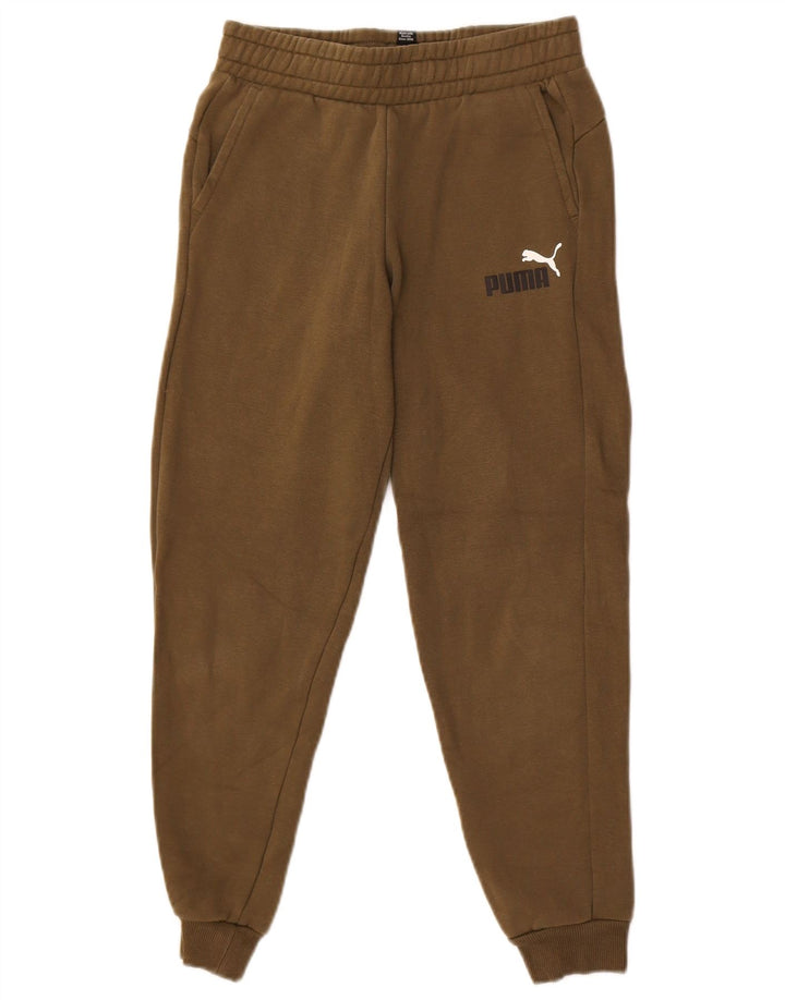 Puma Boys Tracksuit Trousers Joggers 11-12 Years  Khaki Polyester