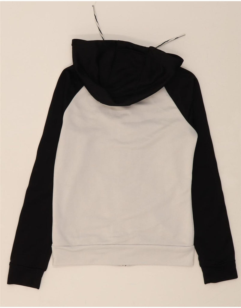 ADIDAS Womens Hooded Zip Hoodie Sweater UK  8 Small White Colourblock Vintage Adidas and Second-Hand Adidas from Messina Hembry 
