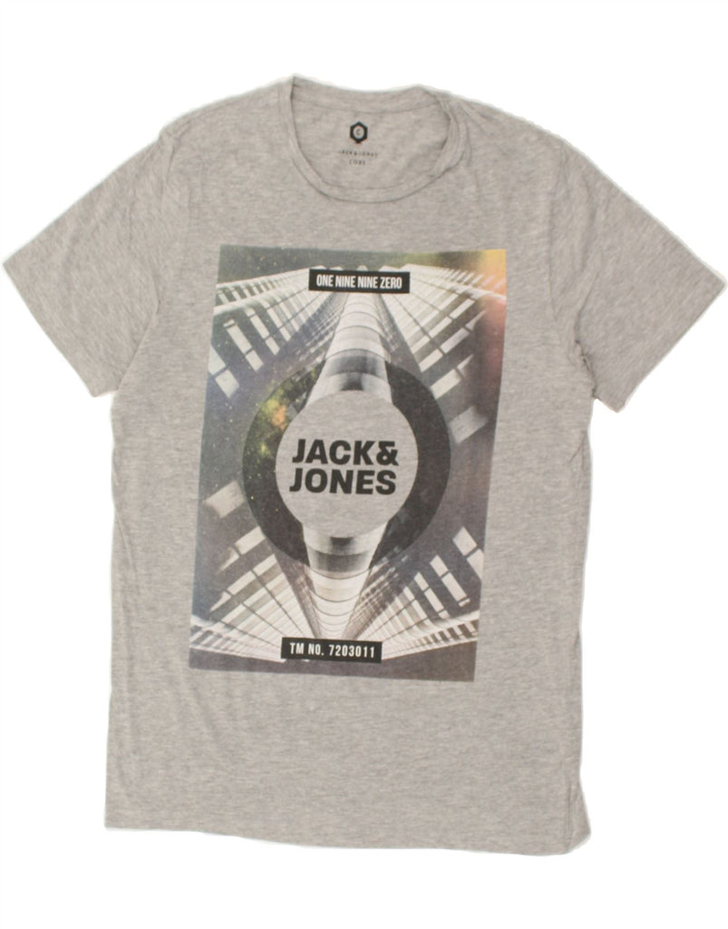 JACK & JONES Mens Graphic T-Shirt Top Large Grey Cotton | Vintage Jack & Jones | Thrift | Second-Hand Jack & Jones | Used Clothing | Messina Hembry 