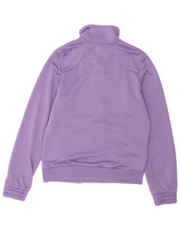 Reebok Womens Tracksuit Top Jacket UK 14 Medium Purple Polyester