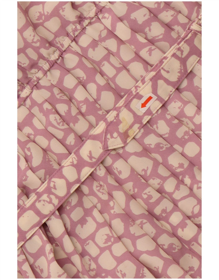 Classics Womens Maxi Dress UK 16 Large Purple Animal Print Polyester