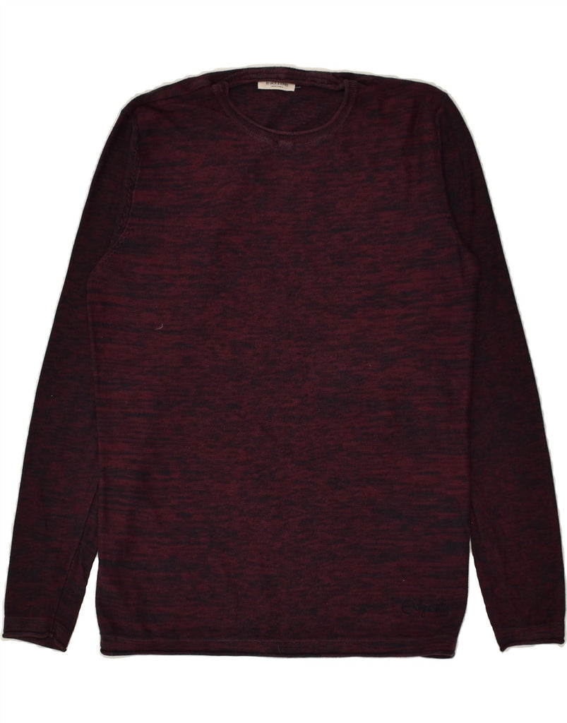 JACK & JONES Mens Crew Neck Jumper Sweater Medium Maroon Flecked Cotton | Vintage Jack & Jones | Thrift | Second-Hand Jack & Jones | Used Clothing | Messina Hembry 