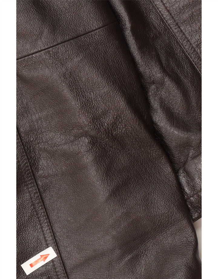 Zugaroni Mens Magione Leather Jacket IT 52 XL Brown