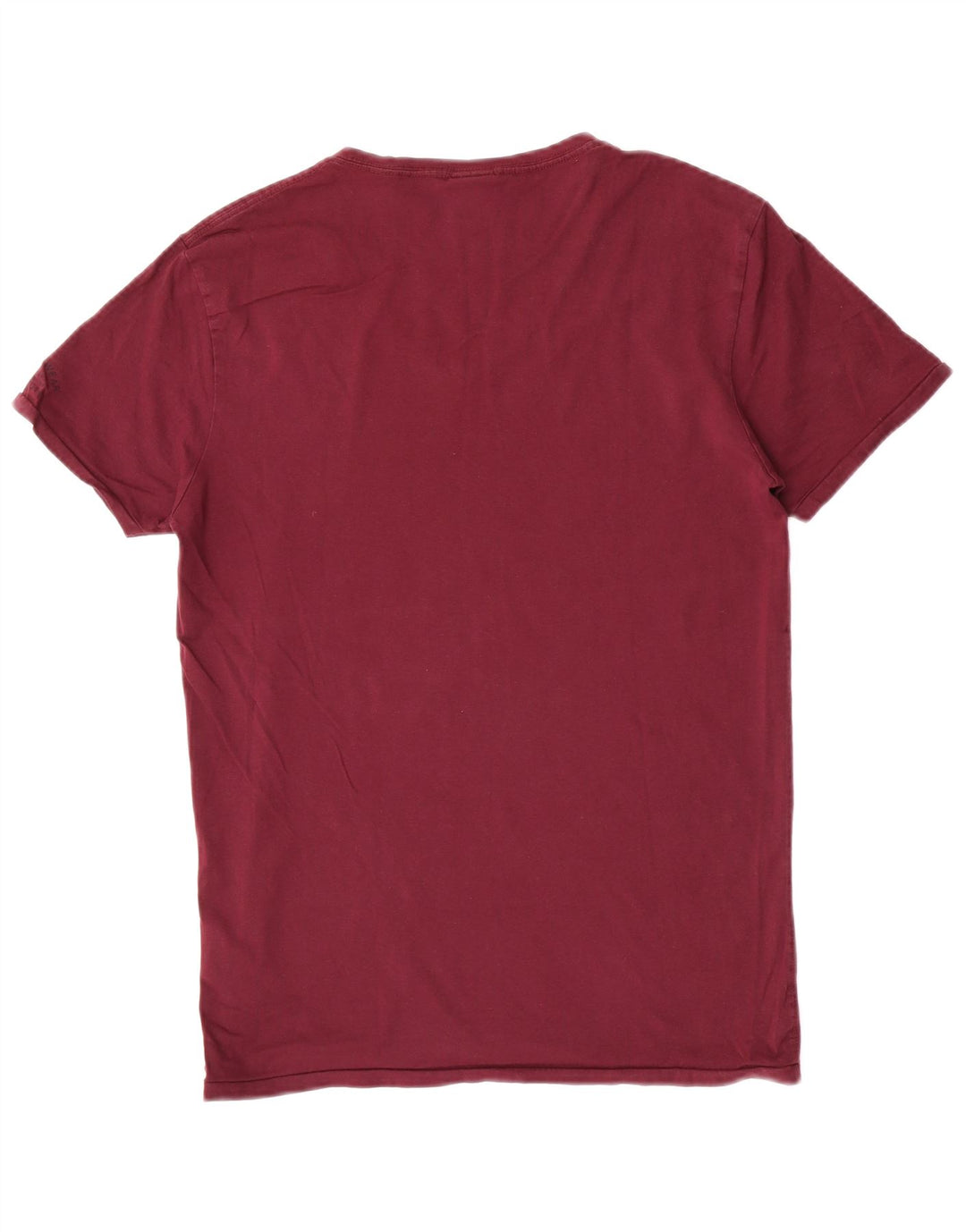 Scotch & Soda Mens T-Shirt Top Medium Maroon Cotton