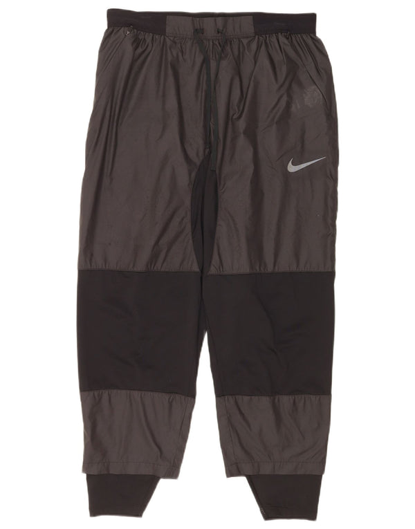 Nike Mens Tracksuit Trousers Large Black Colourblock Polyester