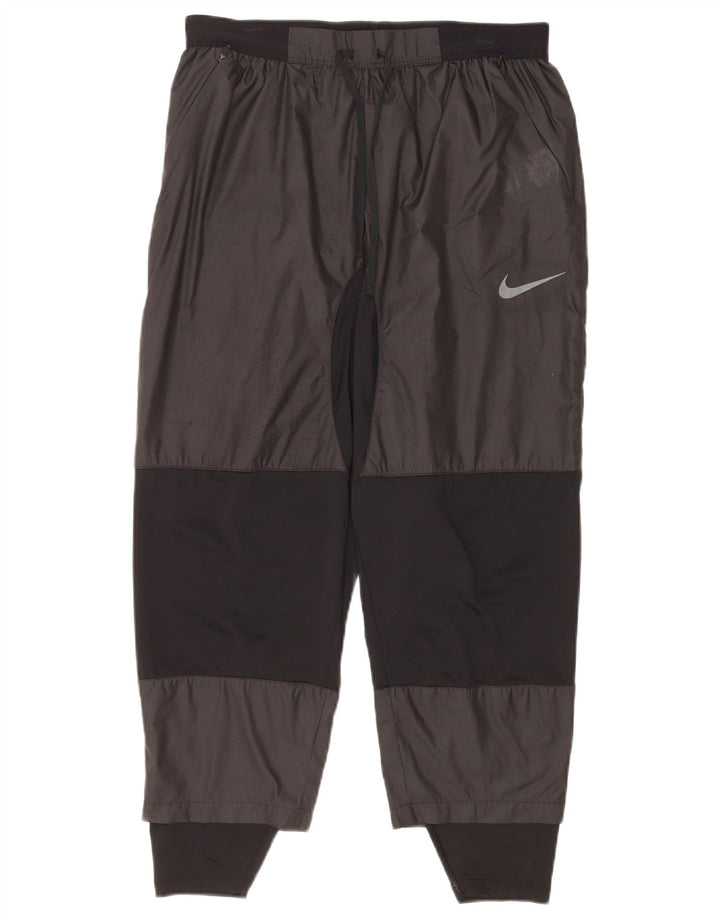 Nike Mens Tracksuit Trousers Large Black Colourblock Polyester