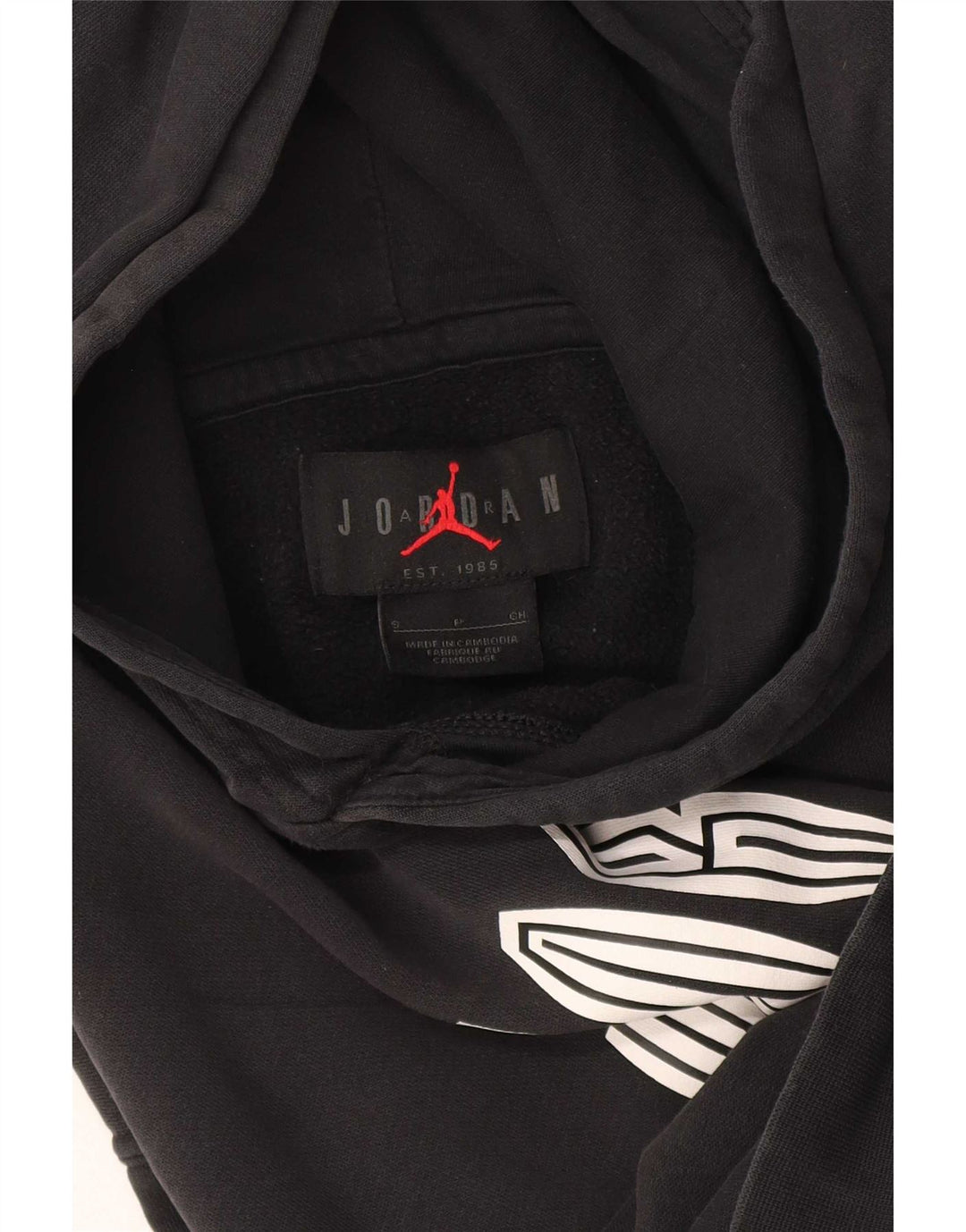 Jordan Mens Graphic Hoodie Jumper Small Black