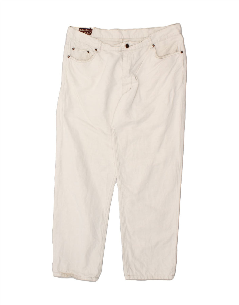 MARLBORO CLASSICS Mens Straight Casual Trousers W40  L36  Off White Linen | Vintage Marlboro Classics | Thrift | Second-Hand Marlboro Classics | Used Clothing | Messina Hembry 