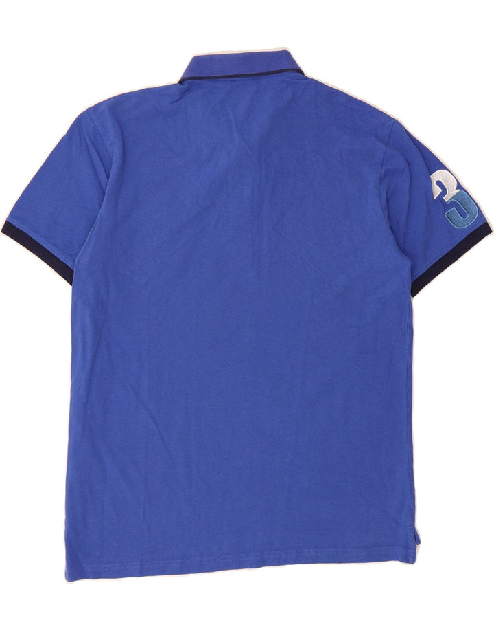 U.S. POLO ASSN. Mens Graphic Polo Shirt Large Blue Vintage U.S. Polo Assn. and Second-Hand U.S. Polo Assn. from Messina Hembry 