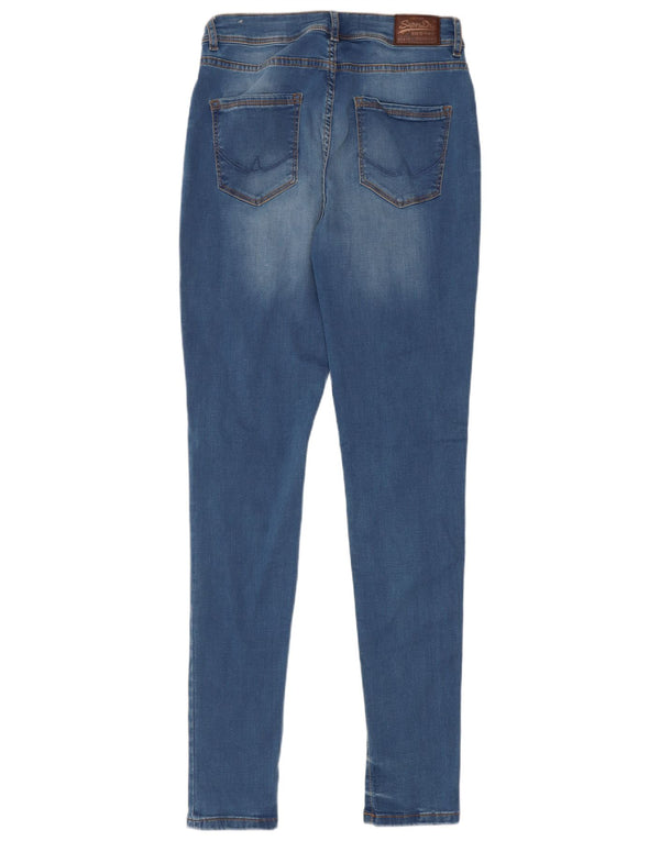 Superdry Womens Sophia Distressed Skinny Jeans UK 12 Medium W28 L32 Blue