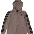 ADIDAS Boys Zip Hoodie Sweater 11-12 Years Grey